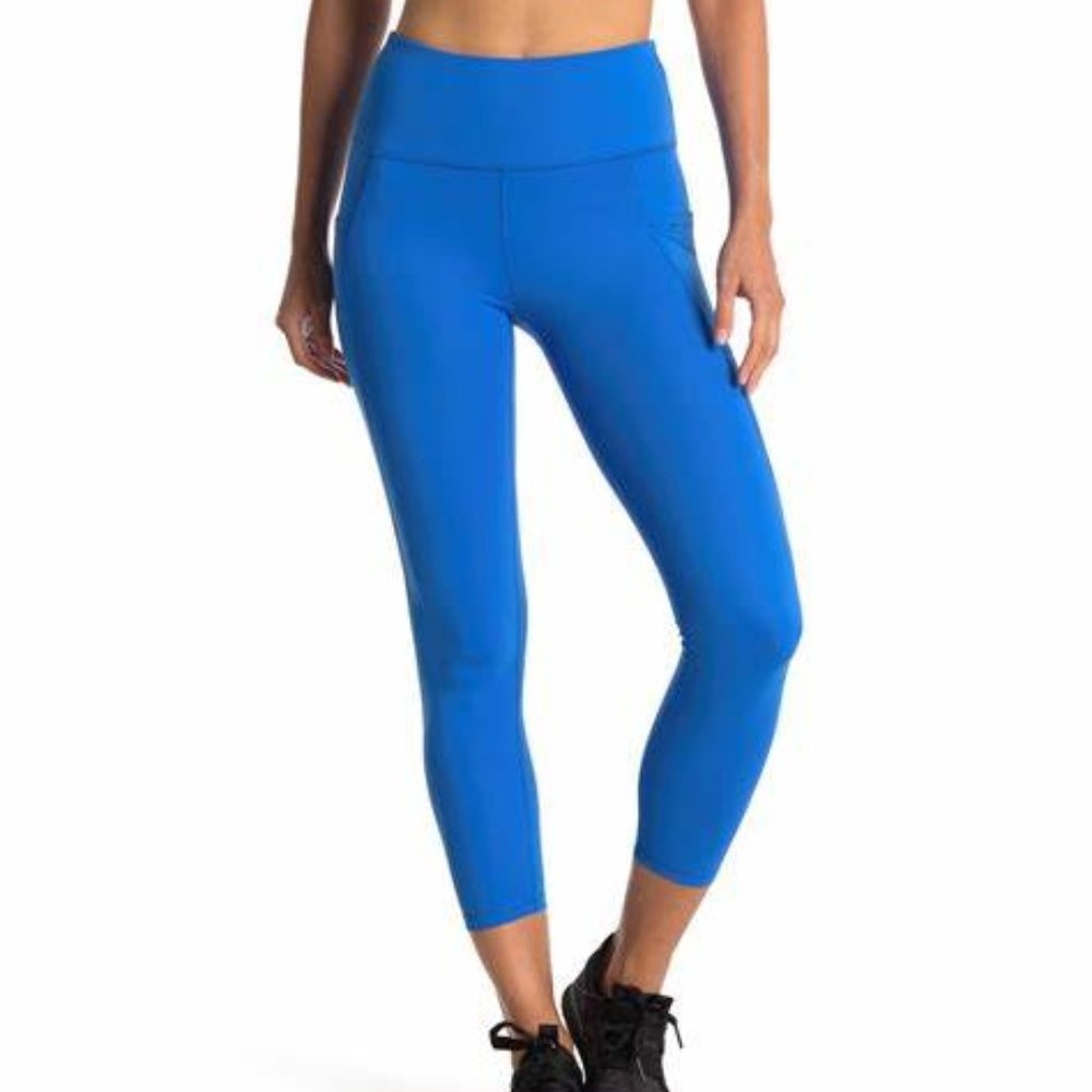 NEW X BY GOTTEX RACHEL SLIP POCKET CROPPED ANKLE LEGGINGS S